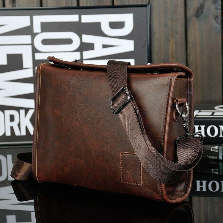 MRoyale™ Men's Leather Briefcase Messenger Crossbody Satchel Bag messenger bag MRoyale™ 