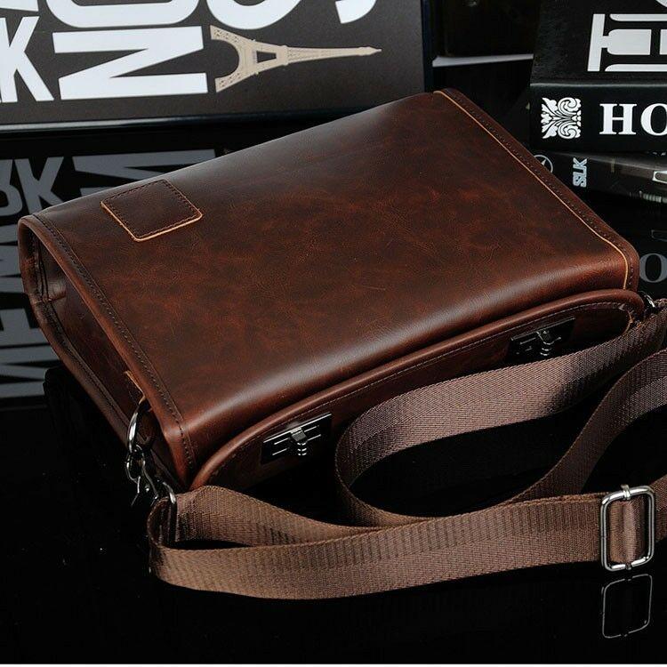 MRoyale™ Men&#39;s Leather Briefcase Messenger Crossbody Satchel Bag messenger bag MRoyale™ 