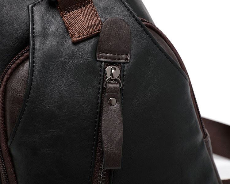 MROYALE™ Mini Sling Men&#39;s Leather Chest Crossbody Shoulder Biker Day Bag sling chest bag MRoyale™ Fashion 