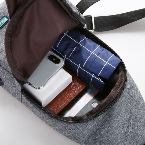 MROYALE™ Mini Sling Men's Oxford USB Chest Crossbody Shoulder Day Bag sling chest bag MRoyale™ Fashion 