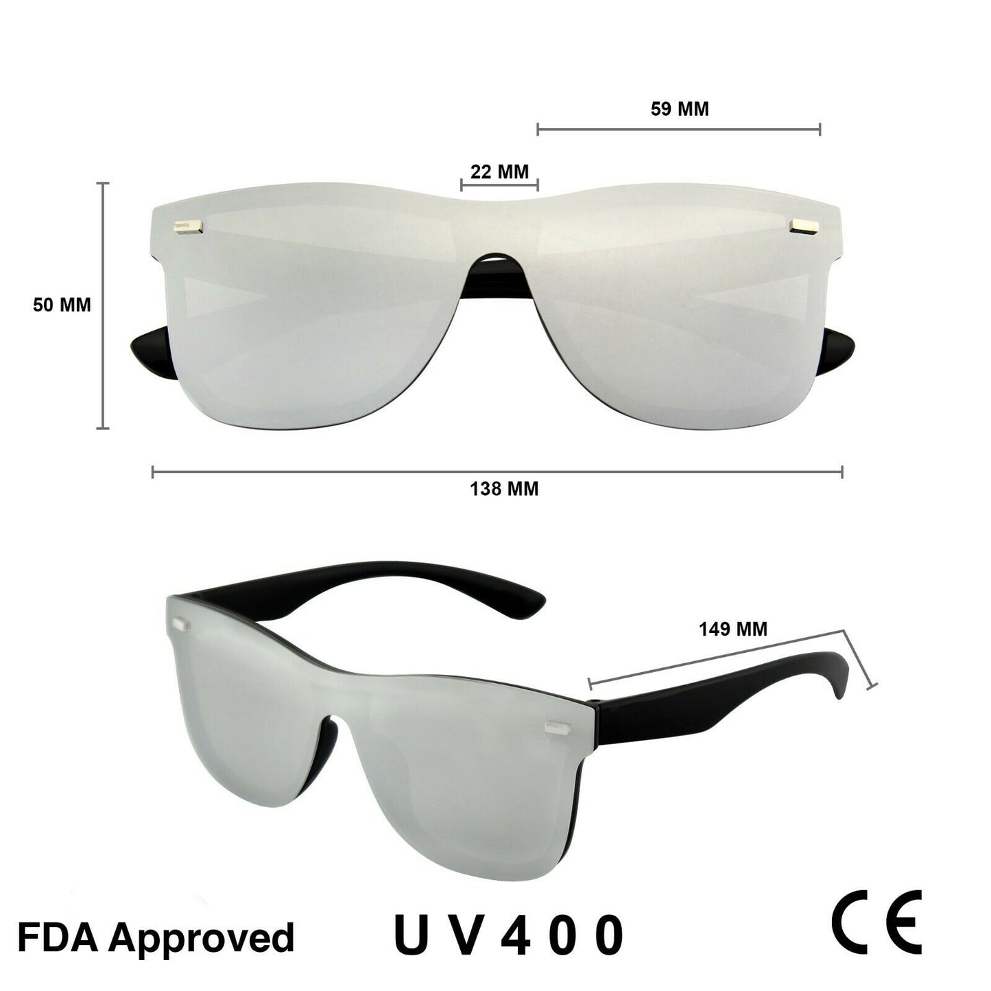 MRoyale™ Men's Rimless Mirrored Sunglasses sunglasses MRoyale™ Fashion 