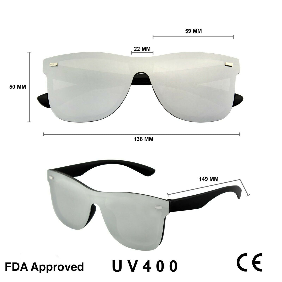 MRoyale™ Men&#39;s Rimless Mirrored Sunglasses sunglasses MRoyale™ Fashion 