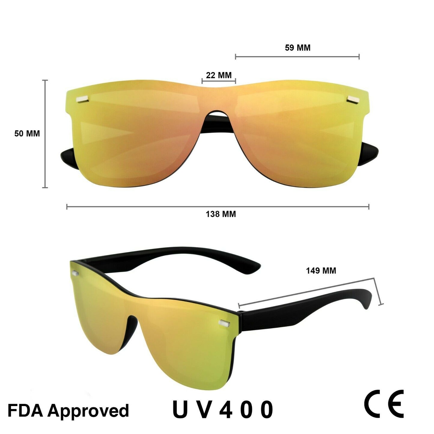 MRoyale™ Men's Rimless Mirrored Sunglasses sunglasses MRoyale™ Fashion 