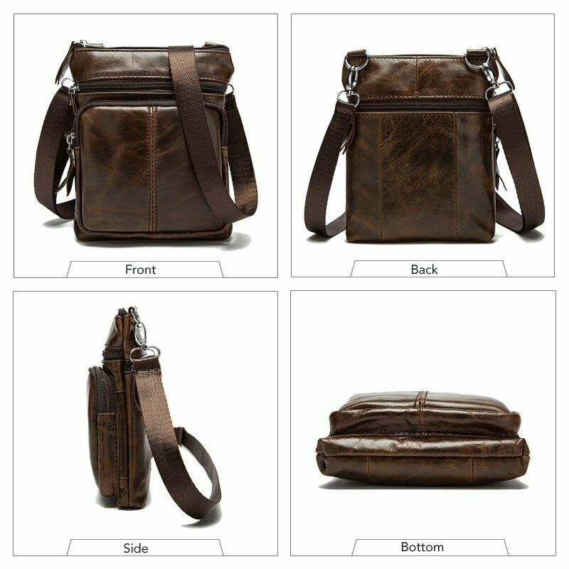 MRoyale™ Men&#39;s Small Leather Crossbody Messenger Bag | Handbag, Purse, Satchel sling chest bag MRoyale™ 