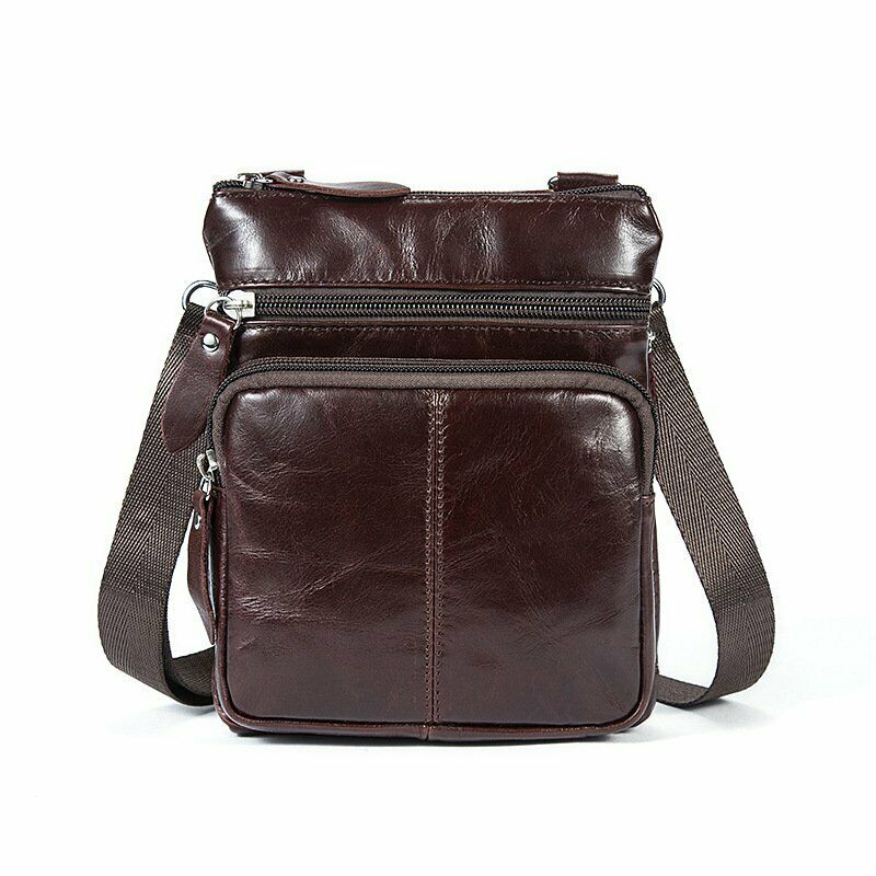MRoyale™ Men's Small Leather Crossbody Messenger Bag | Handbag, Purse, Satchel sling chest bag MRoyale™ Wine Red 