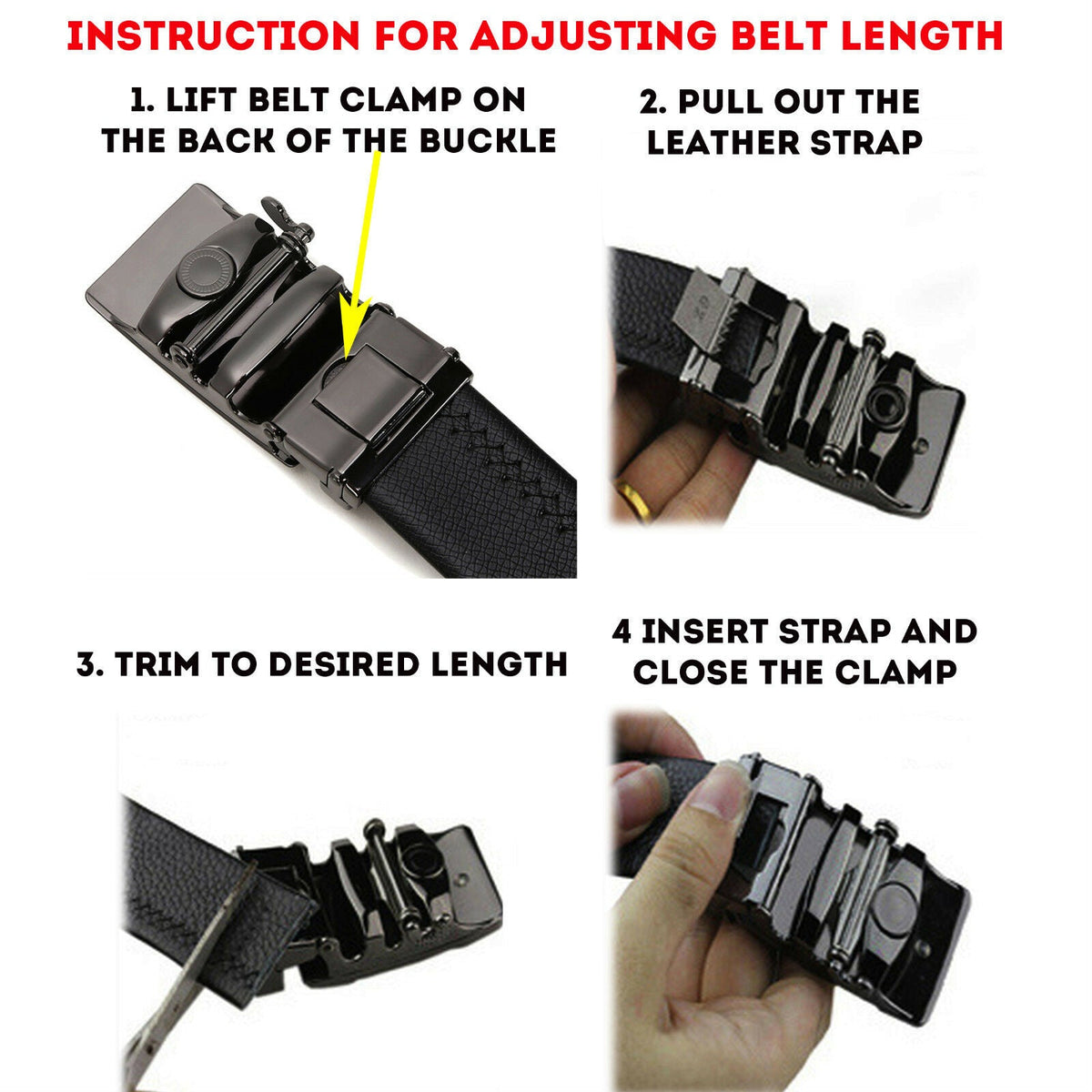 MROYALE™ Faux Snake Skin Embossed Leather Ratchet Belt | Men&#39;s Snake Automatic Buckle mens belts MRoyale™ 