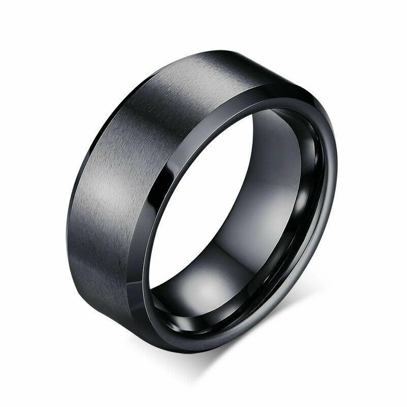 MRoyale™ Men&#39;s Stainless Steel Black/Gold/Silver Wedding Band Ring men&#39;s ring MRoyale™ 