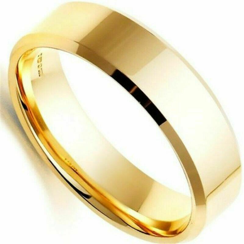 MRoyale™ Men&#39;s Stainless Steel Black/Gold/Silver Wedding Band Ring men&#39;s ring MRoyale™ 