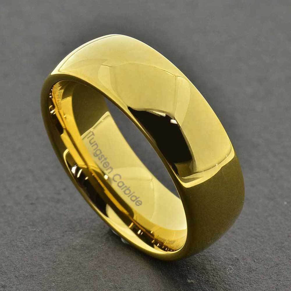 MRoyale™ Men&#39;s Tungsten Carbide Silver/Gold Ring - 18k Gold Plated (2-8mm Thick) men&#39;s ring MRoyale™ 