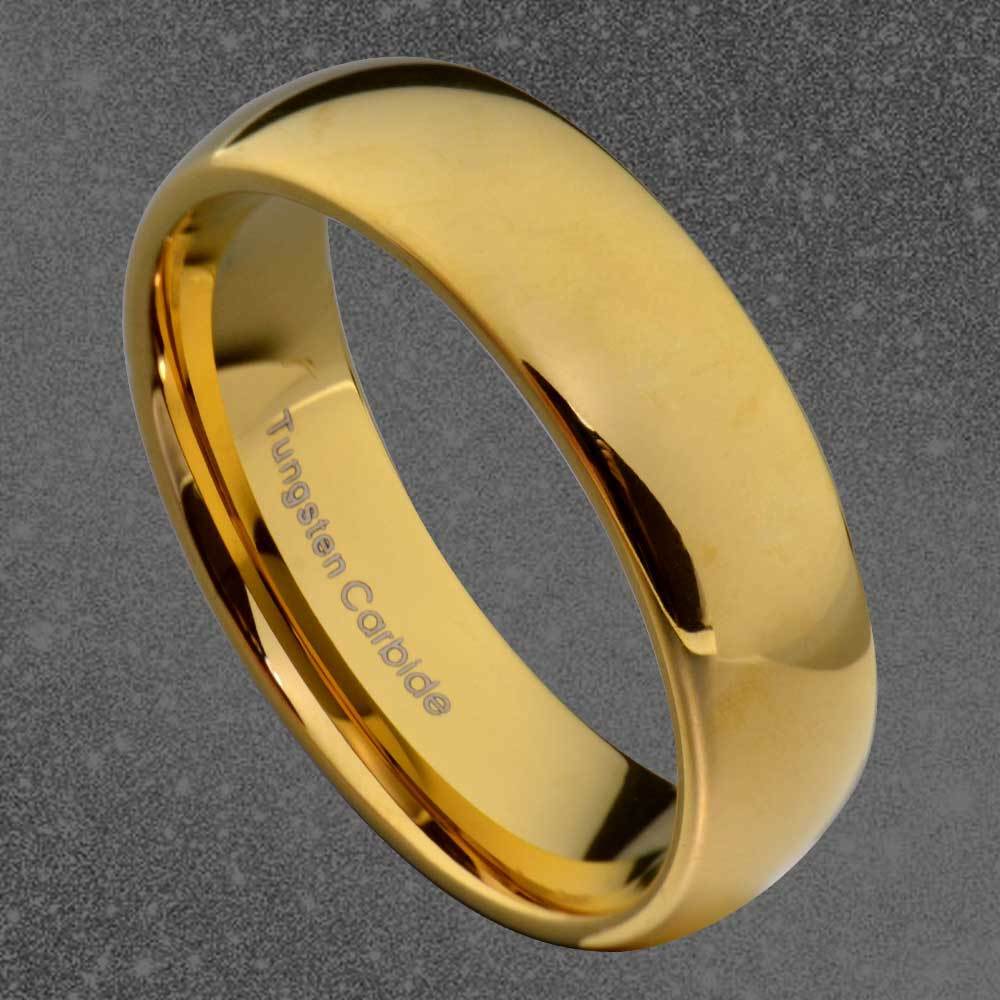 MRoyale™ Men&#39;s Tungsten Carbide Silver/Gold Ring - 18k Gold Plated (2-8mm Thick) men&#39;s ring MRoyale™ 