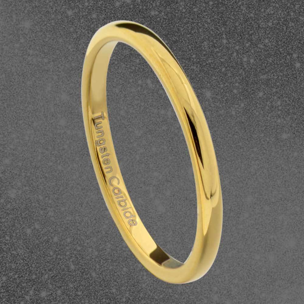 MRoyale™ Men&#39;s Tungsten Carbide Silver/Gold Ring - 18k Gold Plated (2-8mm Thick) men&#39;s ring MRoyale™ size 10 Tungsten 2mm-Gold 