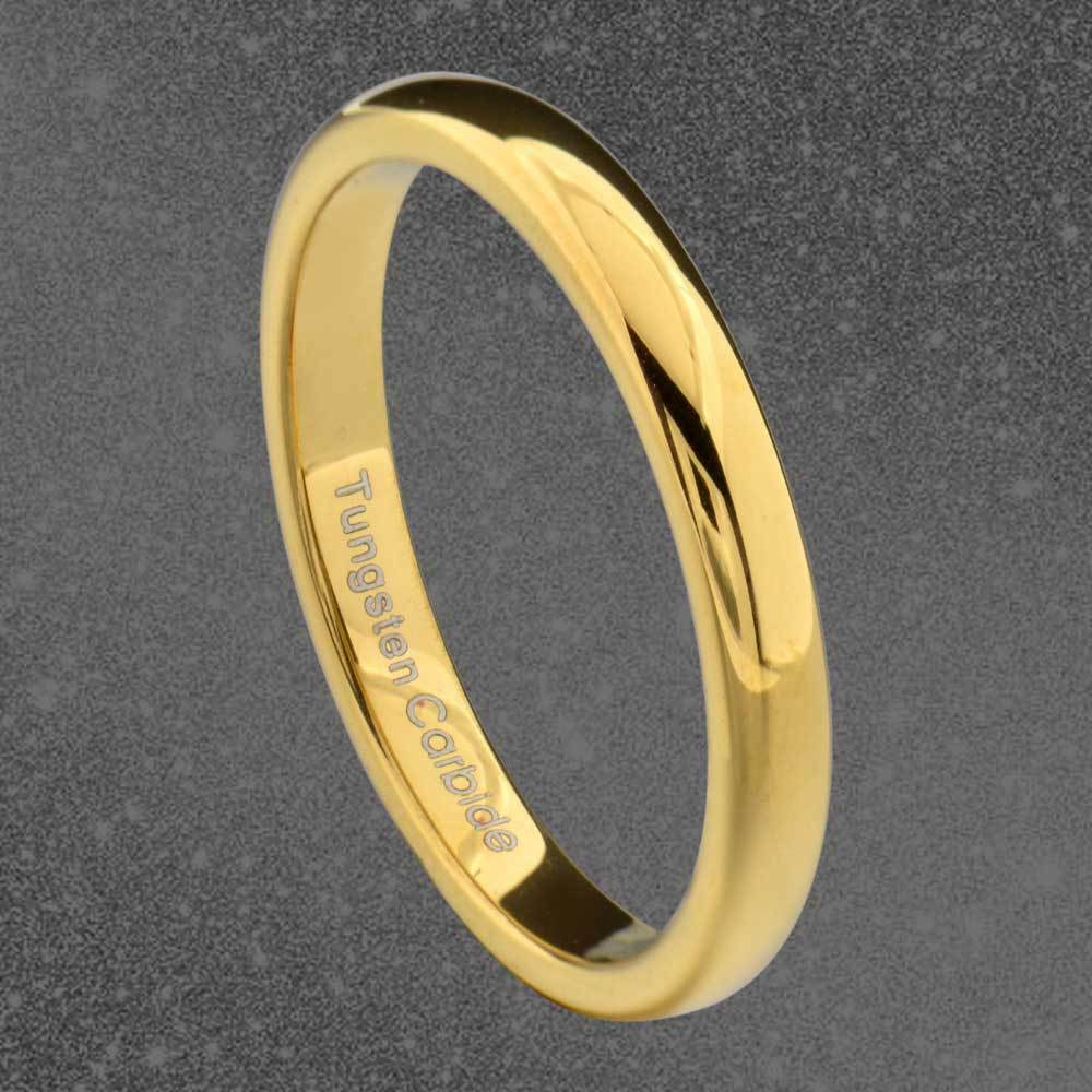 MRoyale™ Men&#39;s Tungsten Carbide Silver/Gold Ring - 18k Gold Plated (2-8mm Thick) men&#39;s ring MRoyale™ size 10 Tungsten 3mm-Gold 