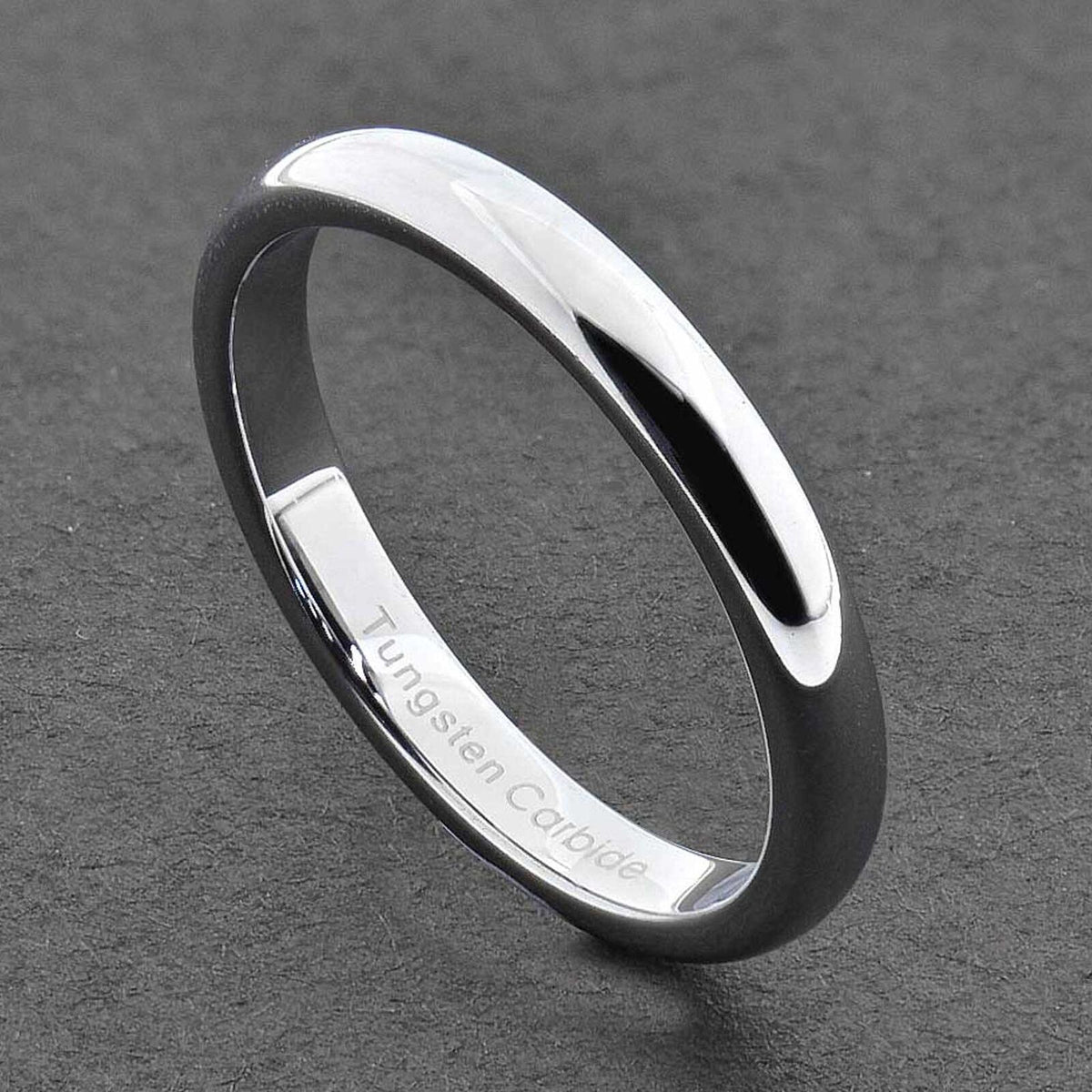 MRoyale™ Men&#39;s Tungsten Carbide Silver/Gold Ring - 18k Gold Plated (2-8mm Thick) men&#39;s ring MRoyale™ size 10 Tungsten 3mm-Silver 