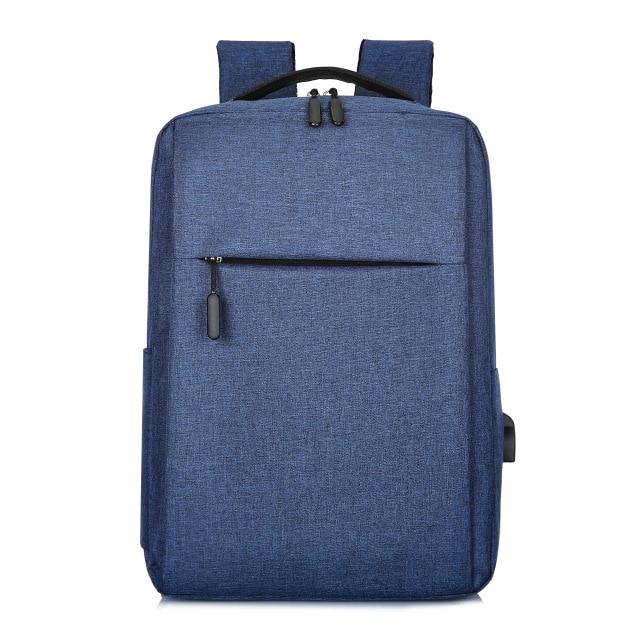 MRoyale™ Men&#39;s Slim Laptop Backpack w/ USB Charging Port for Business/School Backpacks MRoyale™ Fashion Blue 