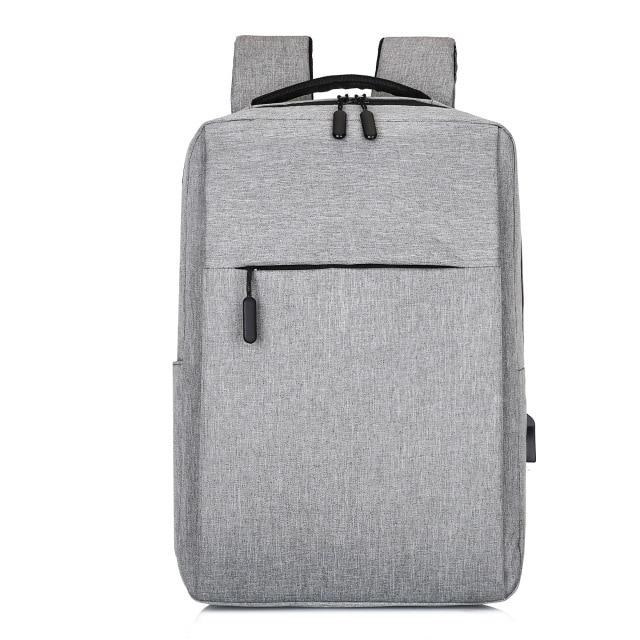 MRoyale™ Men&#39;s Slim Laptop Backpack w/ USB Charging Port for Business/School Backpacks MRoyale™ Fashion Light Gray 