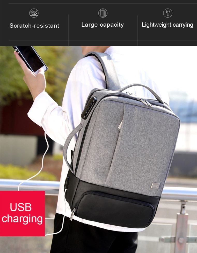 MROYALE™ Men's Anti-Theft Laptop Backpack w/ USB Charging Port + Shoe Storage Backpacks MRoyale™ Fashion 