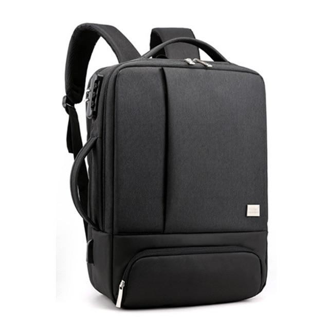 MROYALE™ Men&#39;s Anti-Theft Laptop Backpack w/ USB Charging Port + Shoe Storage Backpacks MRoyale™ Fashion Black 