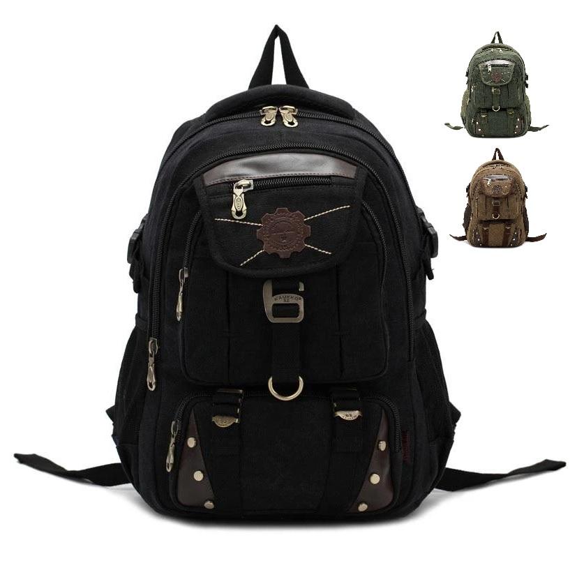 MROYALE™ Men's Unique Vintage Canvas Traveller Backpack Backpacks MRoyale™ Fashion Black 