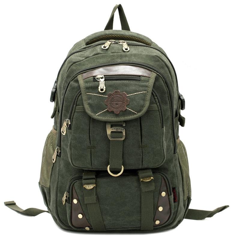 MROYALE™ Men's Unique Vintage Canvas Traveller Backpack Backpacks MRoyale™ Fashion Army Green 