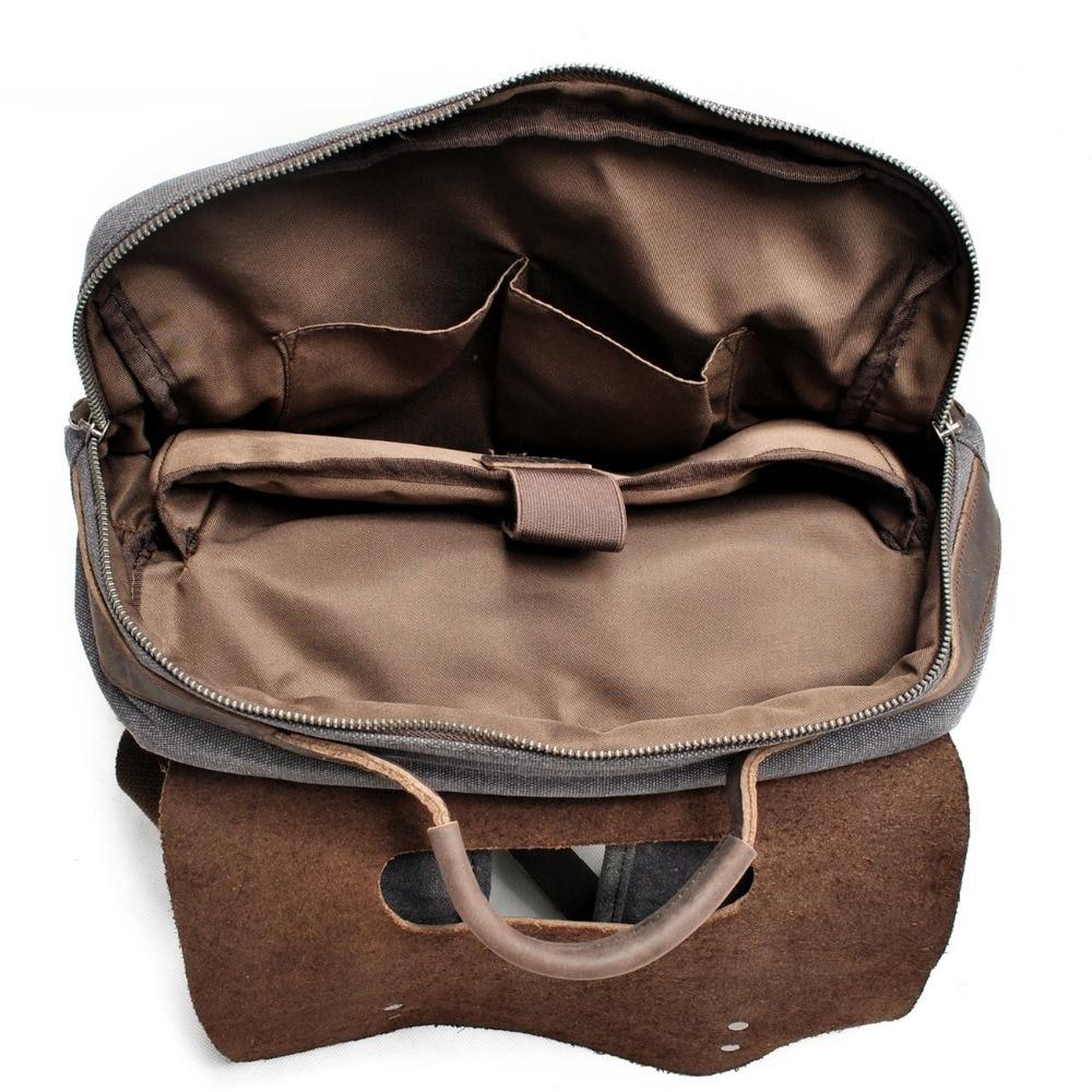 MROYALE™ Men's Vintage Multifunction Leather Canvas Laptop Backpack Backpacks MRoyale™ Fashion 