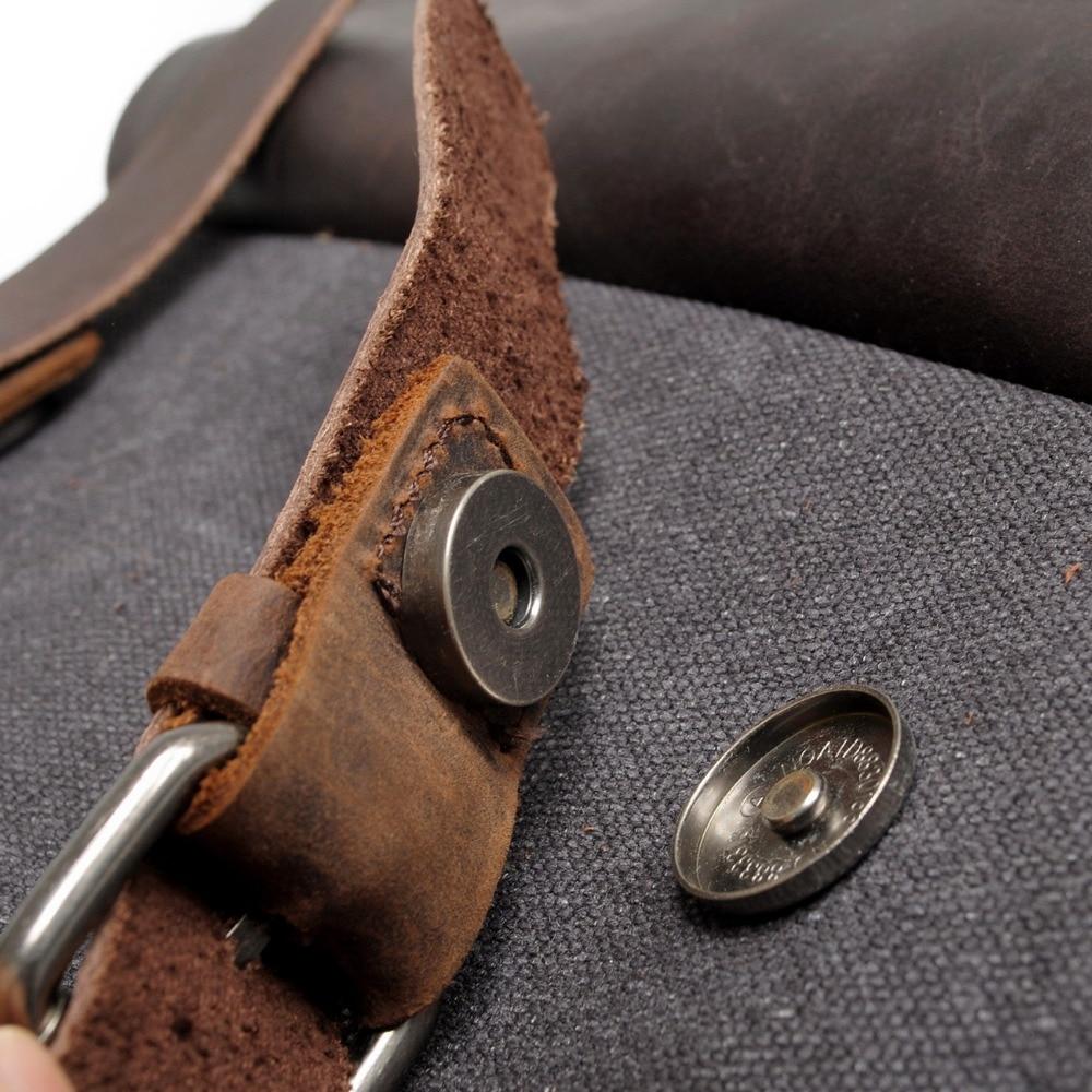 MROYALE™ Men's Vintage Multifunction Leather Canvas Laptop Backpack Backpacks MRoyale™ Fashion 