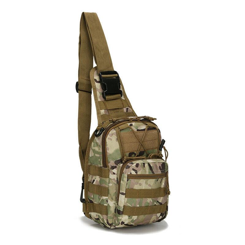 MROYALE™ Sling Tactical Army Chest Day Pack Shoulder Hiking Backpack tactical bag MRoyale™ Fashion CP 