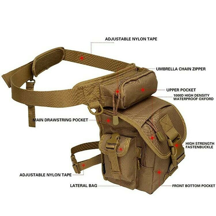 MROYALE™ Tactical Drop Leg Utility Pouch - Military Thigh Outdoor/Hiking/Camping Pack tactical bag MRoyale™ Fashion 