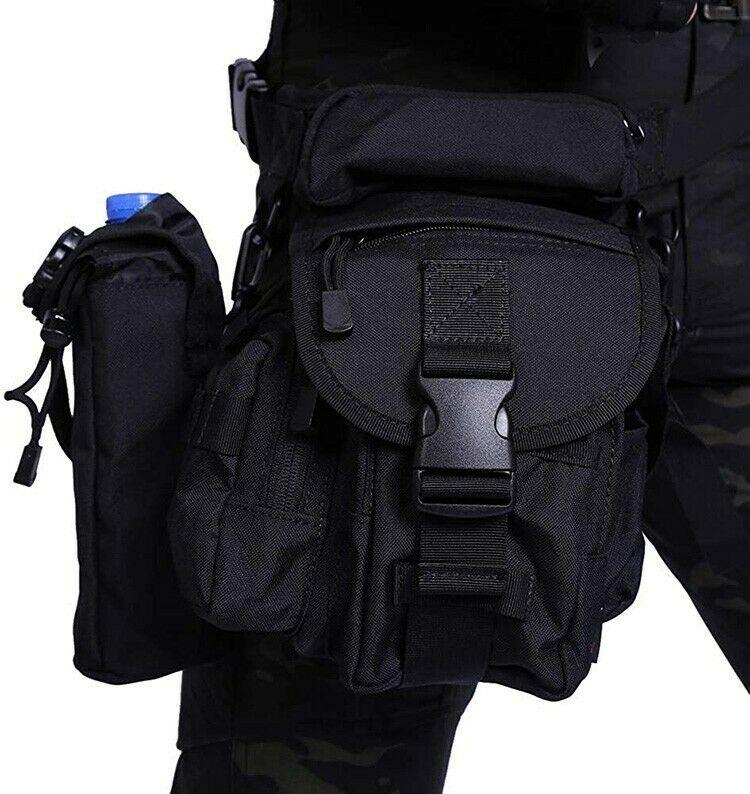 MROYALE™ Tactical Drop Leg Utility Pouch - Military Thigh Outdoor/Hiking/Camping Pack tactical bag MRoyale™ Fashion Black 