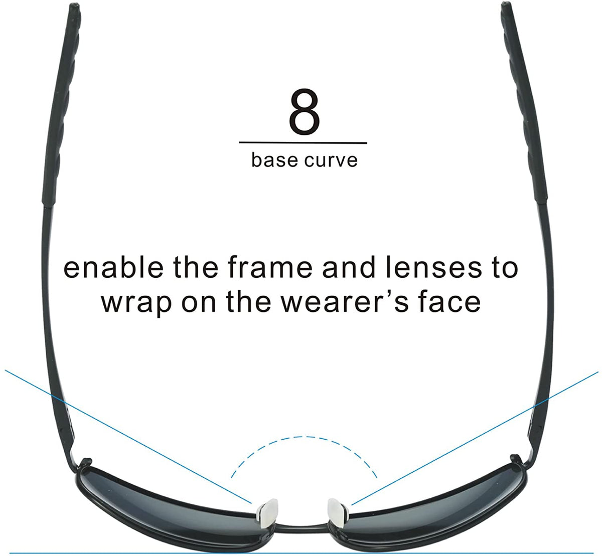MROYALE™ 2-Pack Polarized 'Curve Wrap' Metal Sunglasses - Men's Sports, UV400, Case Sunglasses MROYALE™ 