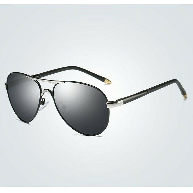 MROYALE Pro™ Men&#39;s Aviator Polarized Vintage Sunglasses - UV400 sunglasses MRoyale™ Fashion Style 3-Black /Black 