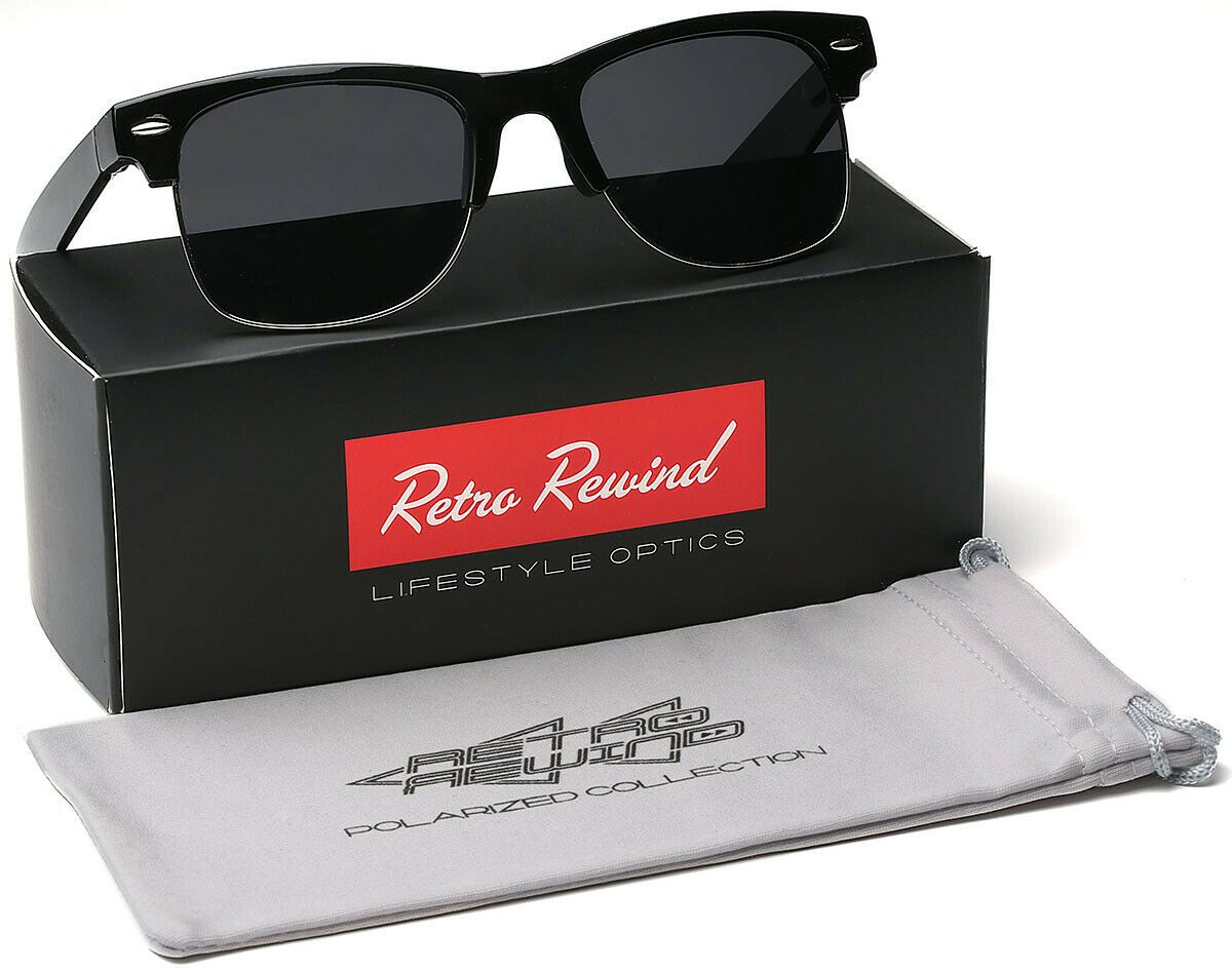 MRoyale™ Retro Men's Large Polarized Sunglasses sunglasses MRoyale™ Fashion Black - Silver | Smoke Lens 