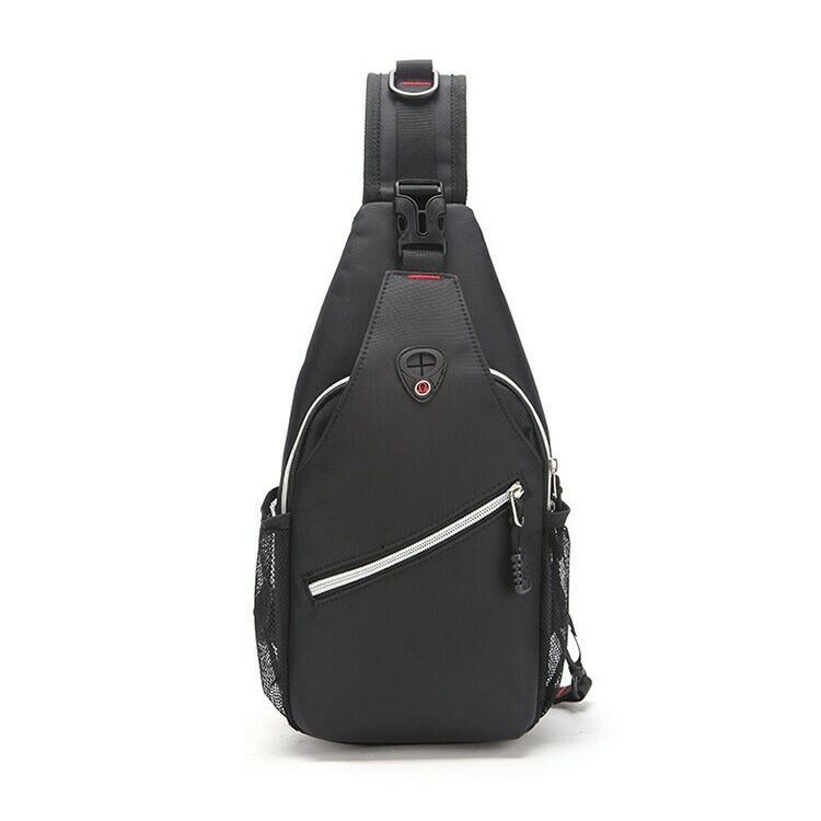 MROYALE™ Sport Mini Sling Water-Repellant Chest Crossbody Shoulder Day Bag sling chest bag MRoyale™ Fashion Black 