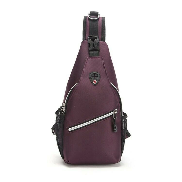 MROYALE™ Sport Mini Sling Water-Repellant Chest Crossbody Shoulder Day Bag sling chest bag MRoyale™ Fashion Purple 