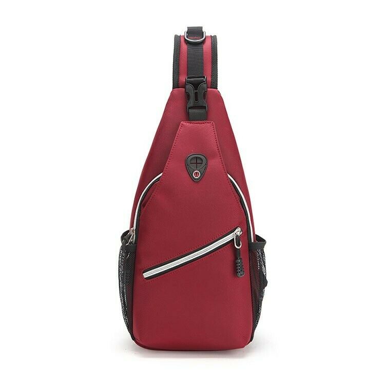 MROYALE™ Sport Mini Sling Water-Repellant Chest Crossbody Shoulder Day Bag sling chest bag MRoyale™ Fashion Red 