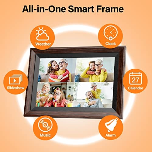NBMax™ 10" Smart WiFi Digital Photo Frame: HD Video Player, Touch Screen, 32gb photo frame NBMax™ 