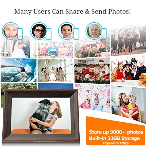 NBMax™ 10" Smart WiFi Digital Photo Frame: HD Video Player, Touch Screen, 32gb photo frame NBMax™ 