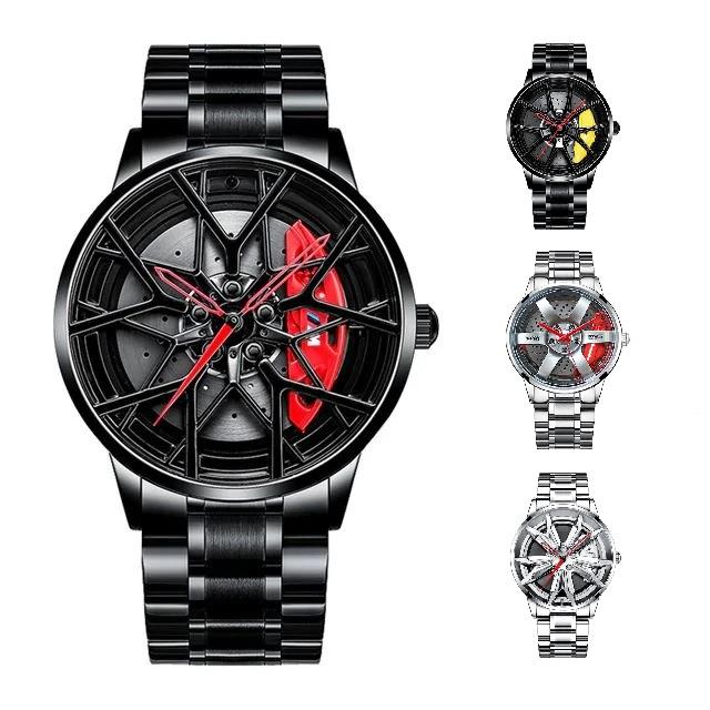 NEK™ Men's Sports Car Wheel Stainless Steel Watch Specialty Watch NEK™ Fashion 