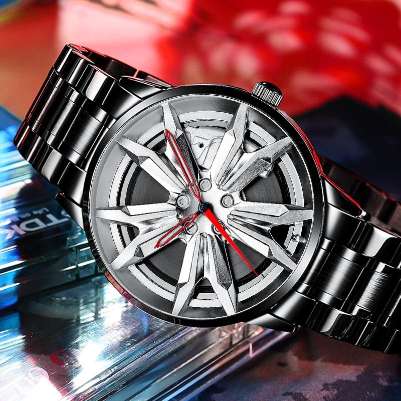NEK™ Men&#39;s Sports Car Wheel Stainless Steel Watch Specialty Watch NEK™ Fashion 