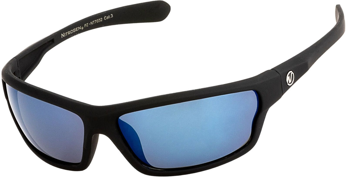 NGen™ Active Men&#39;s Sports Polarized Sunglasses sunglasses NGen™ Fashion Rubberized Black Matte - Blue Mirror Lens 