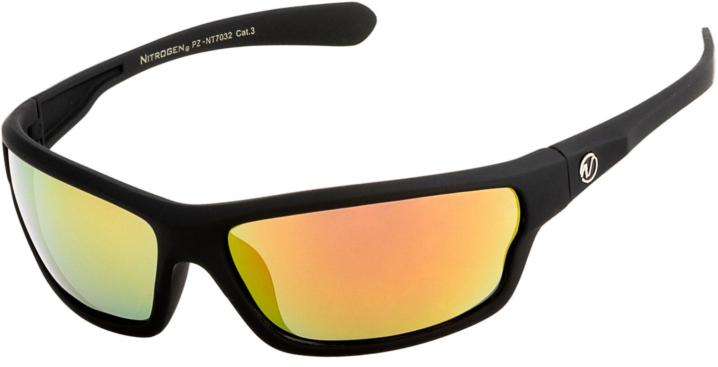 NGen™ Active Men's Sports Polarized Sunglasses sunglasses NGen™ Fashion Rubberized Black Matte - Red Mirror Lens 