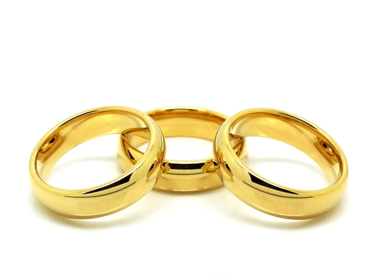 PChique™ Men's Tungsten Carbide 18K Gold Plated Ring (2-8mm Thick) men's ring PChique™ 