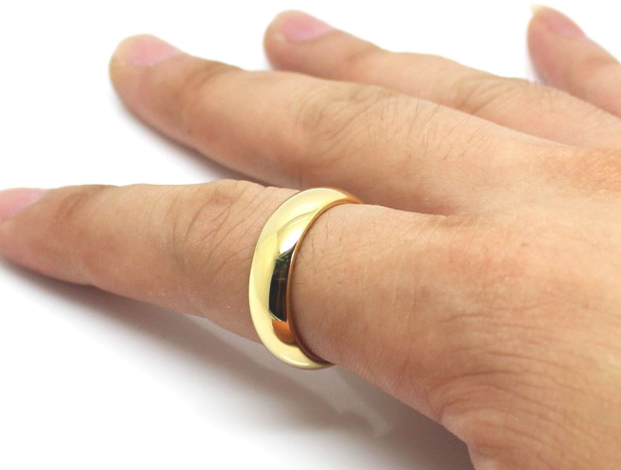 PChique™ Men's Tungsten Carbide 18K Gold Plated Ring (2-8mm Thick) men's ring PChique™ 