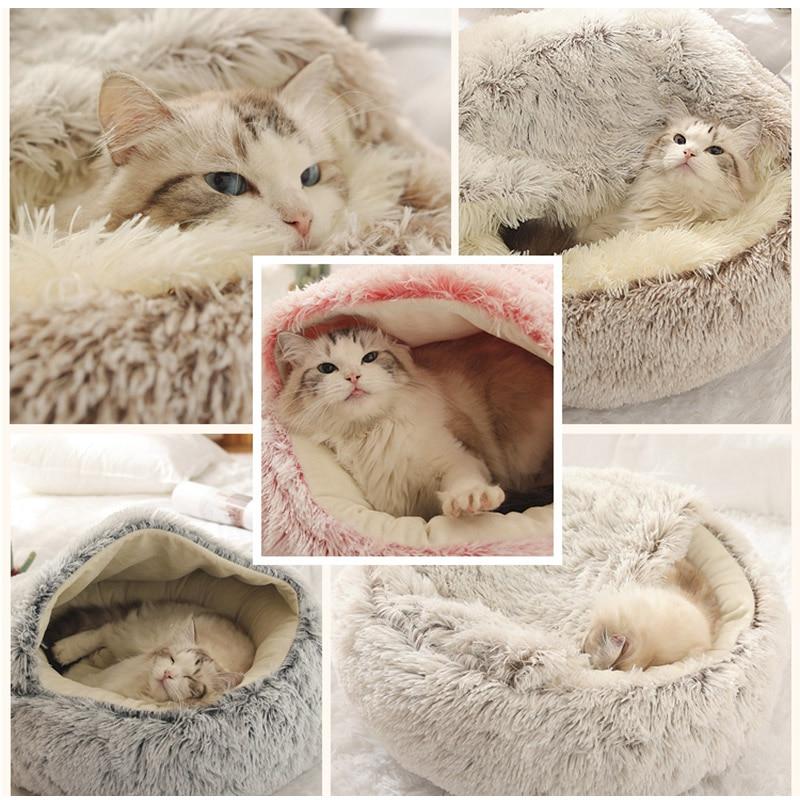 PETLAVISH™ Burrow Calming Cave Cat/Dog Bed S-XL: Cozy Plush Sleeping Kennel Pet Bed PETLAVISH™ 