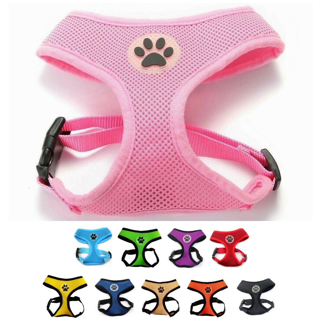 PETLAVISH™ Cute Paw Small Dog Harness: Soft, Breathable, Adjustable Vest XS-L Dog Harness PETLAVISH™ 