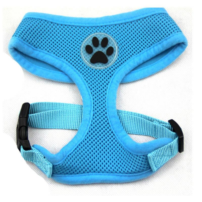 PETLAVISH™ Cute Paw Small Dog Harness: Soft, Breathable, Adjustable Vest XS-L Dog Harness PETLAVISH™ X-Small 11-14" Chest Blue 