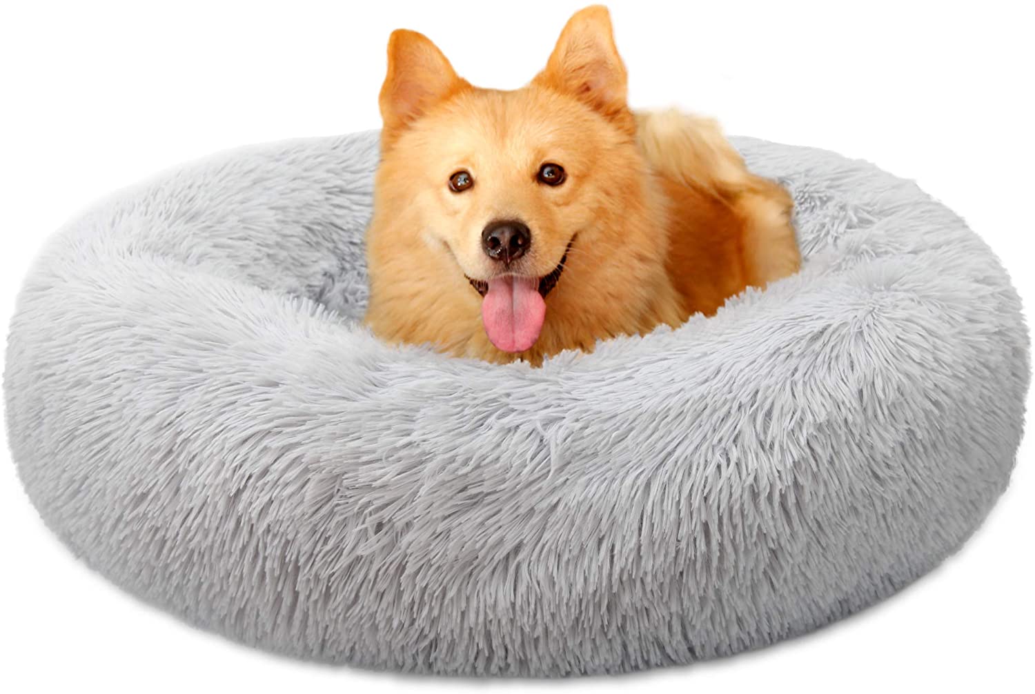 PETLAVISH ELITE™ Fluffy Calming Donut Dog/Cat Bed S-XXL: Cozy Plush Sleeping Kennel Pet Bed PETLAVISH™ 