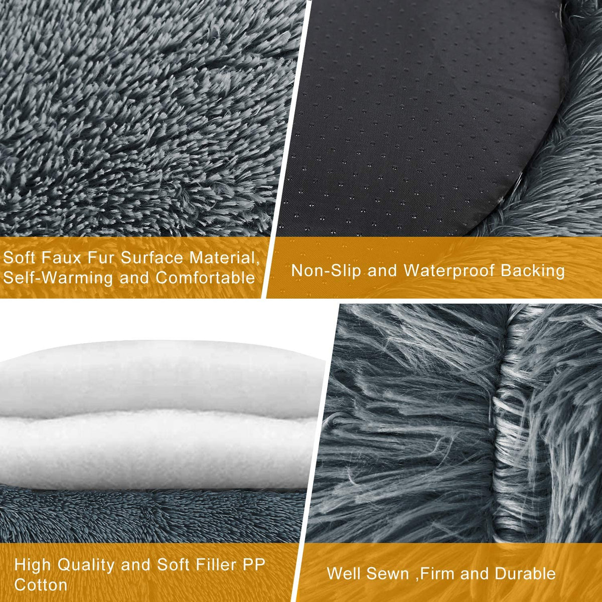 PETLAVISH ELITE™ Fluffy Calming Donut Dog/Cat Bed S-XXL: Cozy Plush Sleeping Kennel Pet Bed PETLAVISH™ 