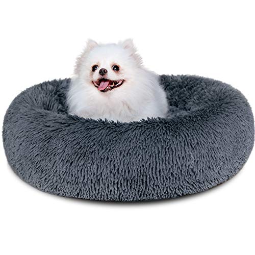 PETLAVISH ELITE™ Fluffy Calming Donut Dog/Cat Bed S-XXL: Cozy Plush Sleeping Kennel Pet Bed PETLAVISH™ 