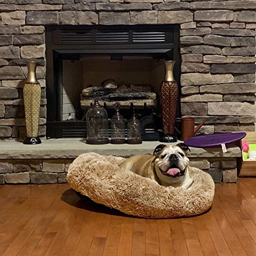 PETLAVISH ELITE™ Fluffy Calming Donut Dog/Cat Bed S-XXL: Cozy Plush Sleeping Kennel Pet Bed PETLAVISH™ 