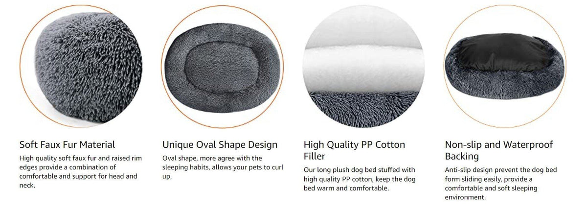 PETLAVISH ELITE™ Fluffy Calming Donut Dog/Cat Bed S-XXL: Cozy Plush Sleeping Kennel Pet Bed PETLAVISH™ 